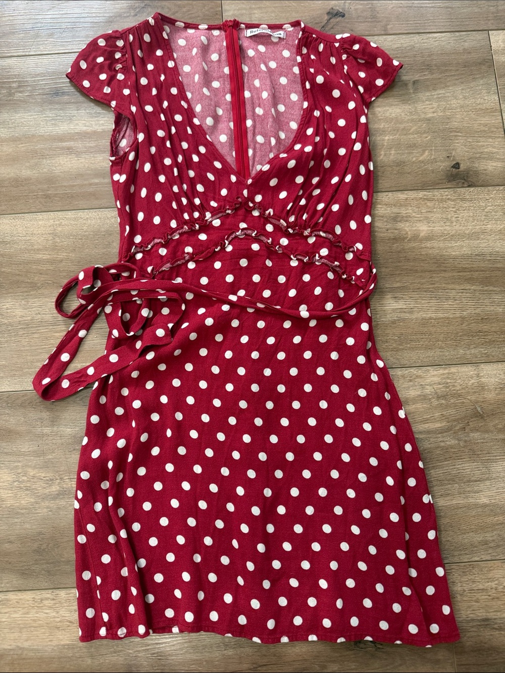 Reformation Red Polka Dot Dress